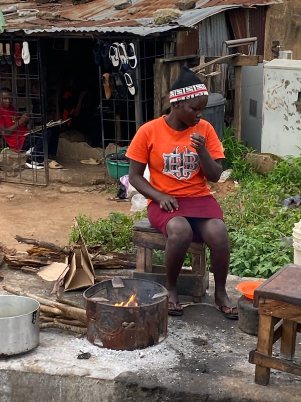 Afternoon street market activity in Bukuru, Nigeria