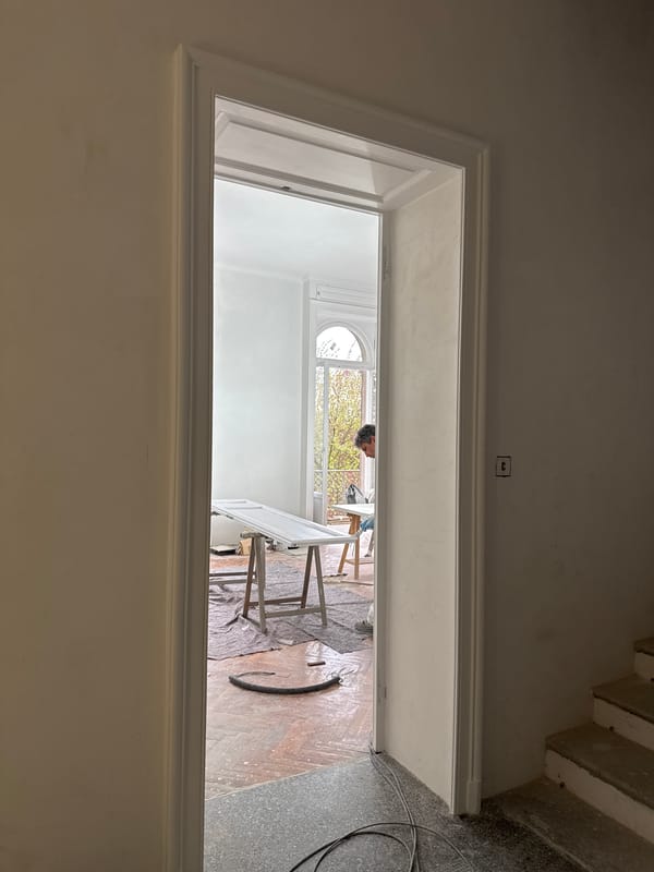Construction work underway in Erba, Italy interior