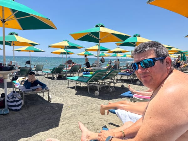 Sunny morning beach activity observed at Pyla Cyprus resort