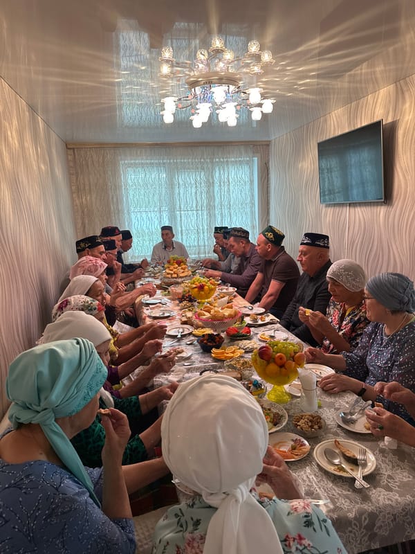 Traditional community feast observed in Коноваловка, Russia