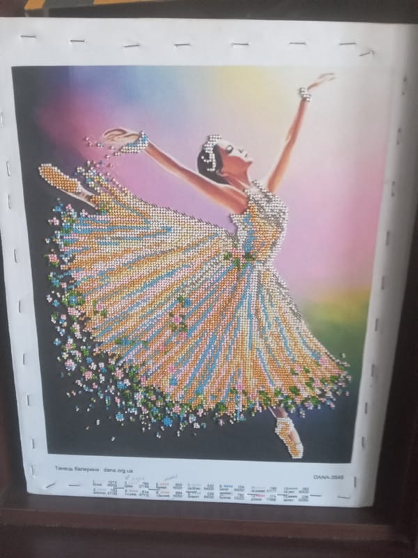 Art collection session in Kherson featuring diamond painting and landscapes