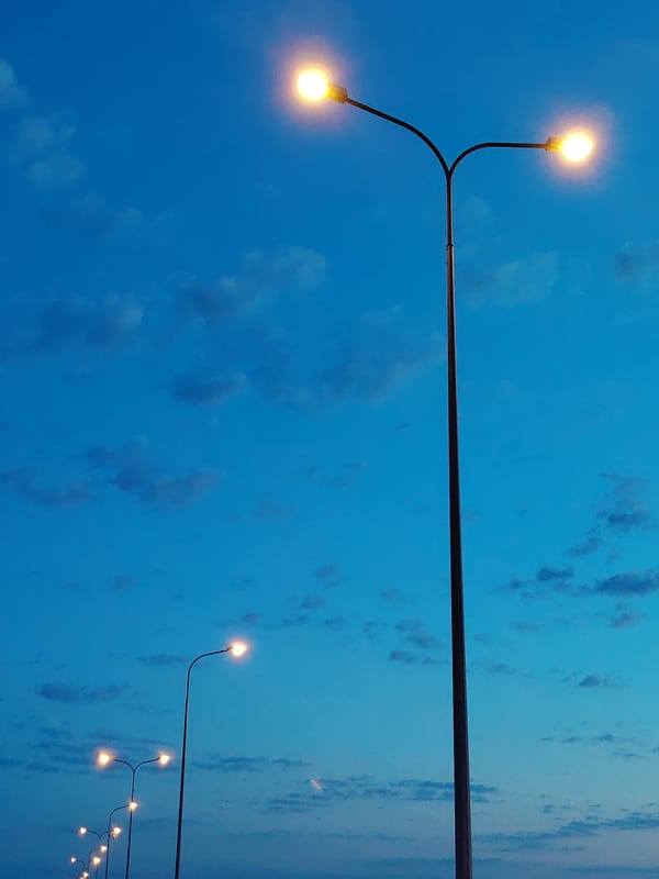Twilight waterfront scene documented in Chaikovsky, Russia