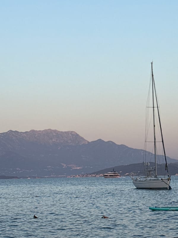 Lazy afternoon on the Adriatic coast in Đenovići