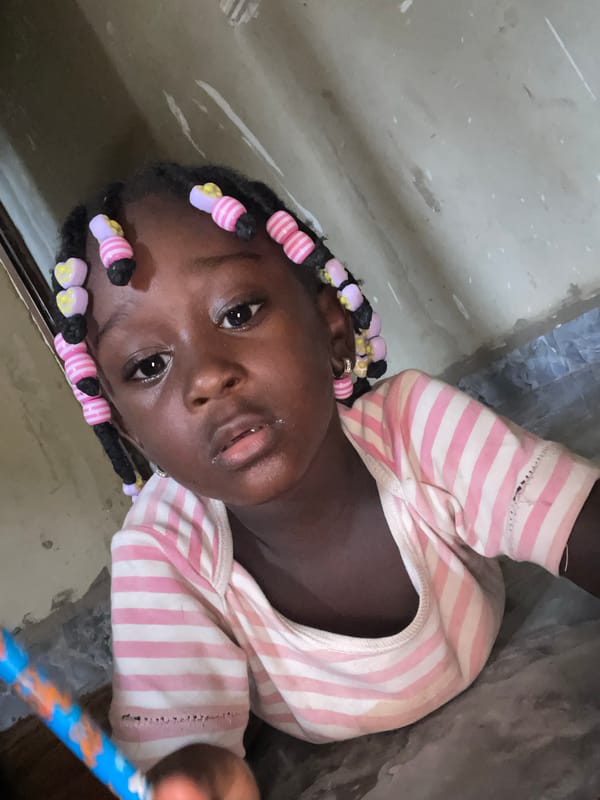 Young girl photographed in casual portraits in Akwanga