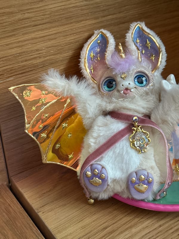 Decorative bat plush toy spotted in Novosibirsk