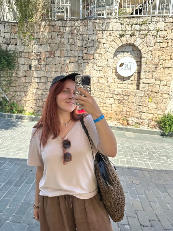 Women photographed and walking in sunny Kaş, Turkey