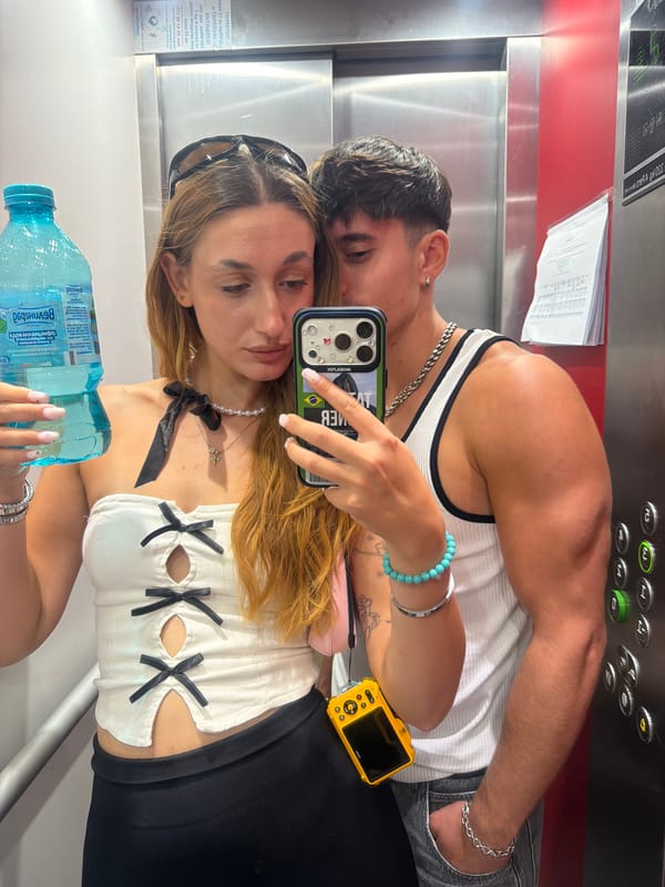 Evening out in Sofia: selfies, a couple, and a lit-up lounge