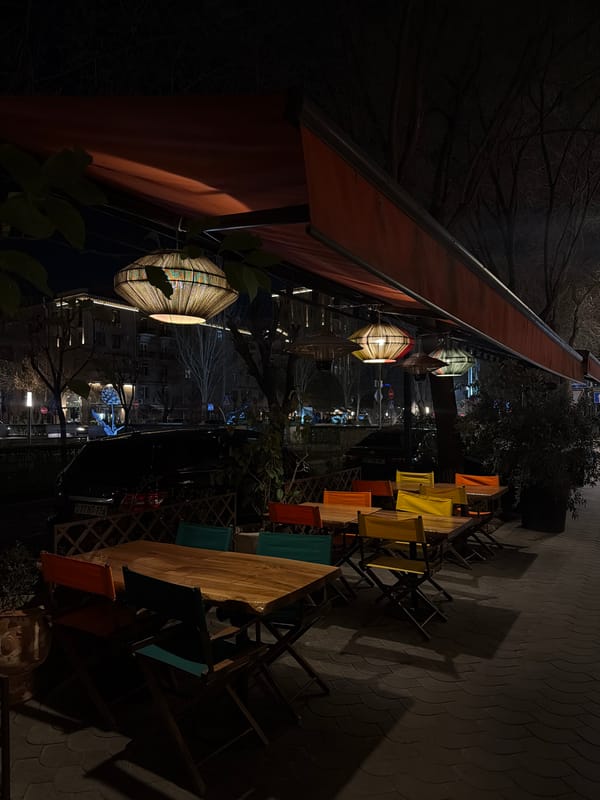 Evening selfies and dining scenes captured in Yerevan