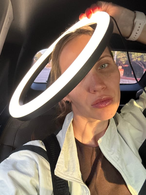 Person photographed with ring light in Fethiye, Turkey