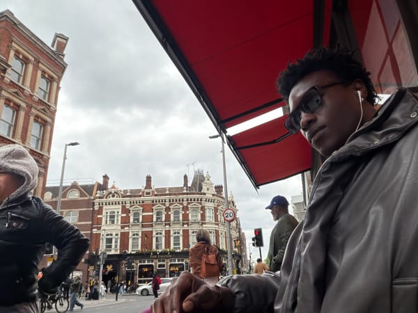 Man in leather jacket observed on London street