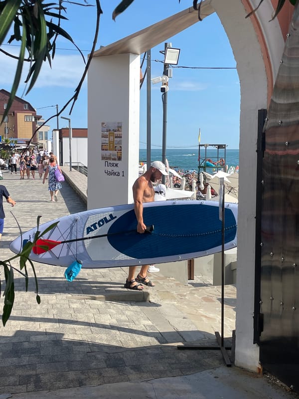 Sochi's Black Sea promenade in full summer swing
