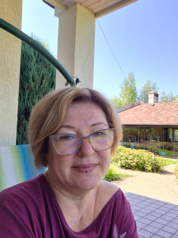 Relaxed moment on a swing in Vlast Truda, Russia