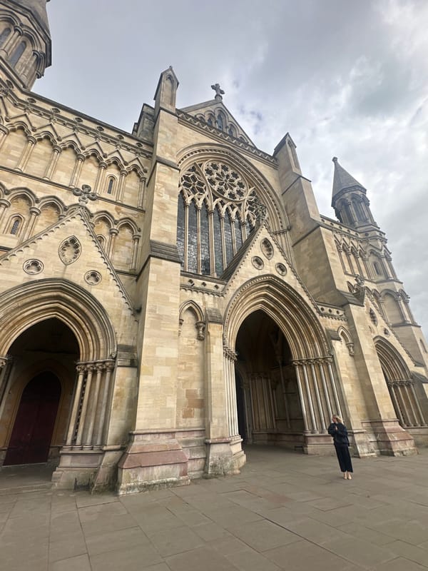St Albans Cathedral exterior documented by witness