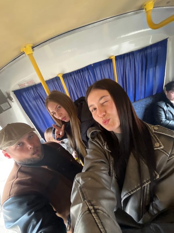 Morning commuters document selfies on public transport in Chaikovsky