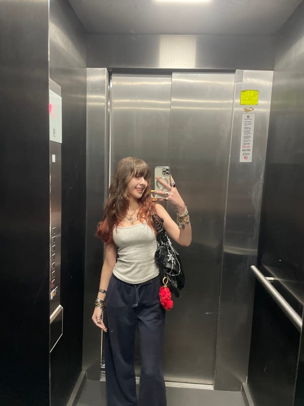 Woman takes elevator selfie in Raanana