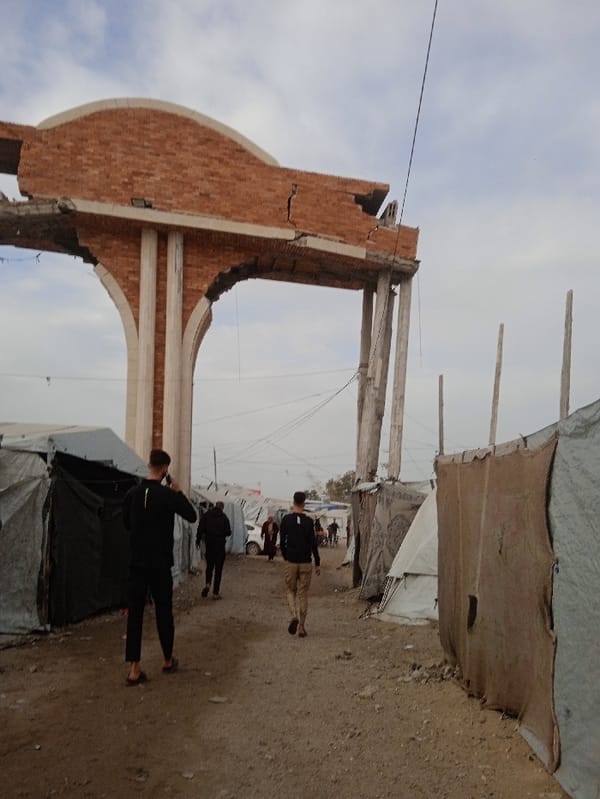 Temporary settlement conditions documented in Khan Yunis, Palestinian Territory