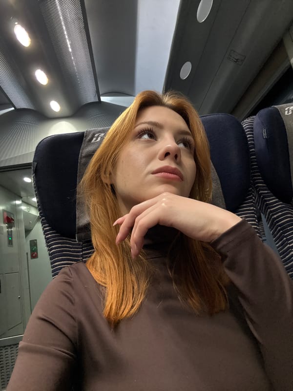 Woman observed resting in train car near Borgio Verezzi