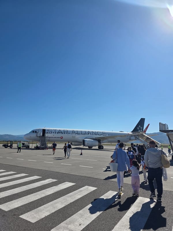 Turkish Airlines passengers board, disembark at Podgorica Airport