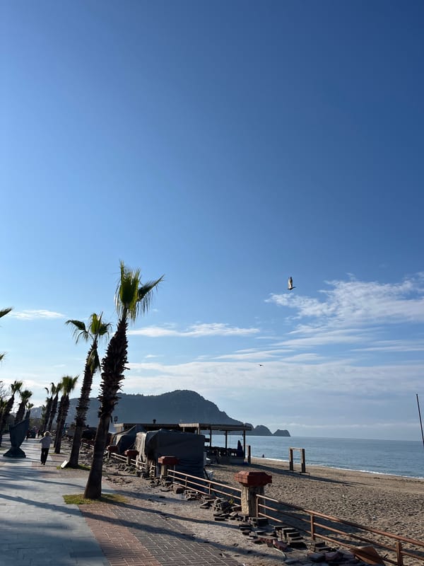 Early morning coastal scenes documented in Alanya, Turkey