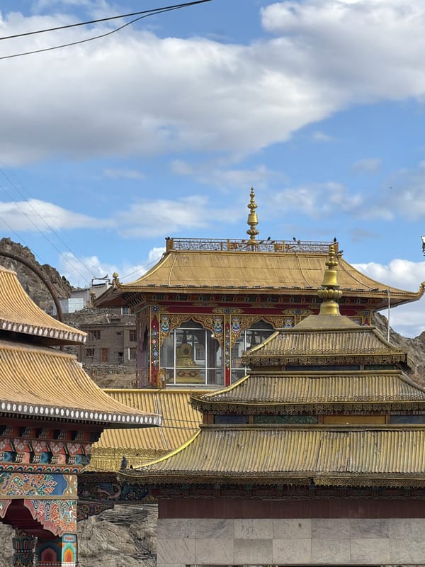 Tibetan Buddhist landmarks and street scenes across Leh, Ladakh