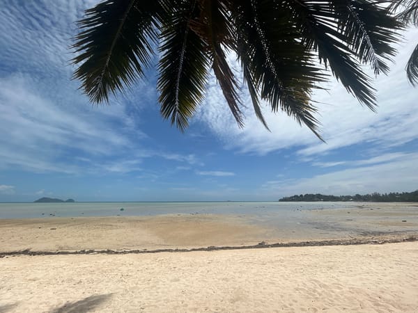 Low tide on a quiet Ko Pha-ngan beach