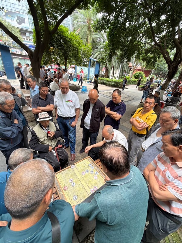 Morning recreational activities observed in Liangjiang public spaces