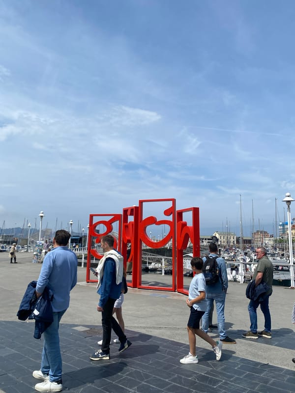 Everyday scenes documented across Gijón, Spain during lunch hour