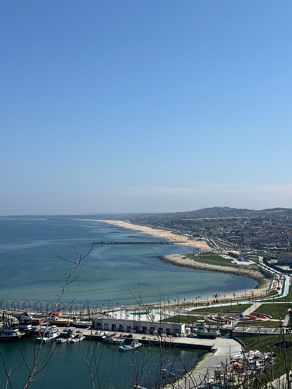 Spring morning visitors document coastal scenes in Arnavutköy, Turkey