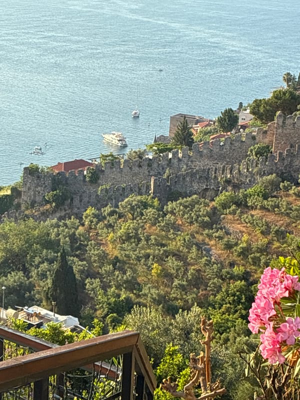 Alanya Castle and harbor at sunrise, Mediterranean coast