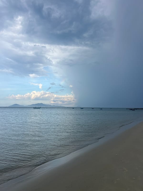 Overcast morning on the beach near Hoi An, Vietnam
