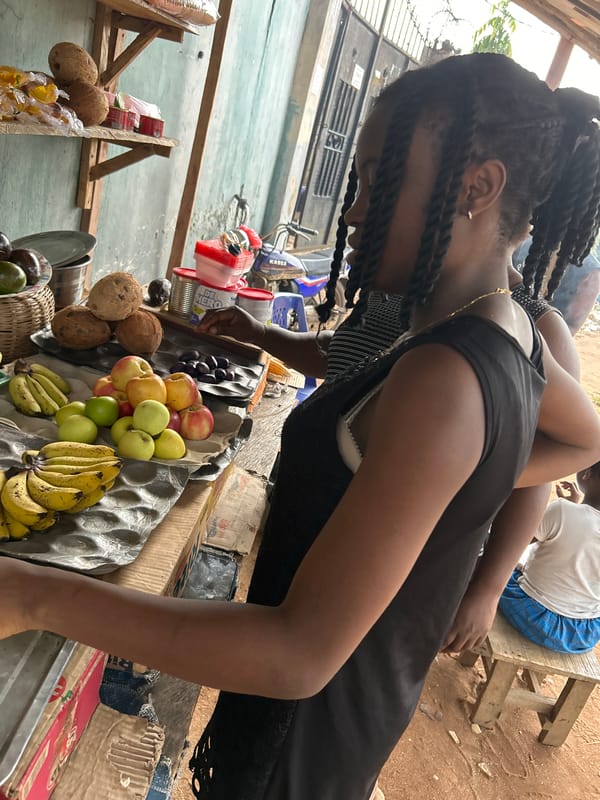 Street-level life at a local market in Ihiagwa, Nigeria