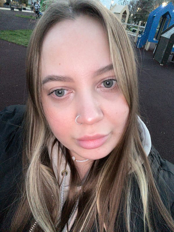 Woman takes selfie in Novopokrovskaya, Russia