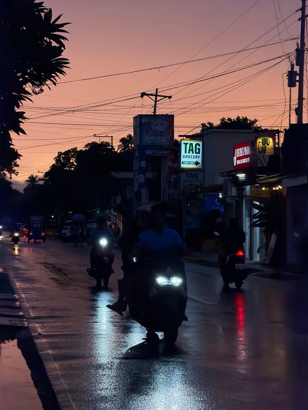 Evening scenes captured in General Luna during sunset hours
