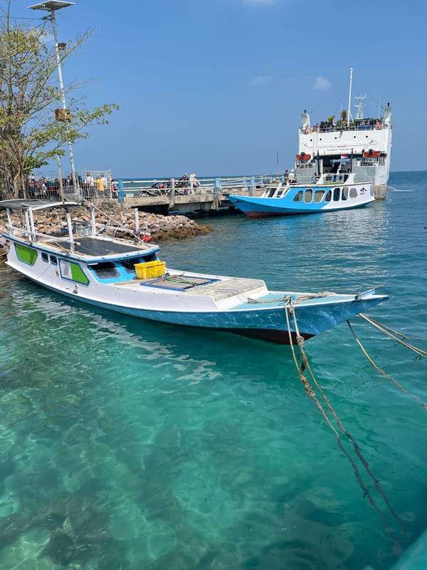 Ferry departure morning at Karimunjawa's harbor