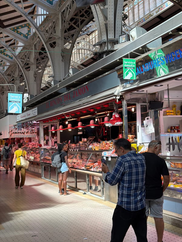Morning tour of Valencia's Mercado Central — architecture, seafood, and fresh produce