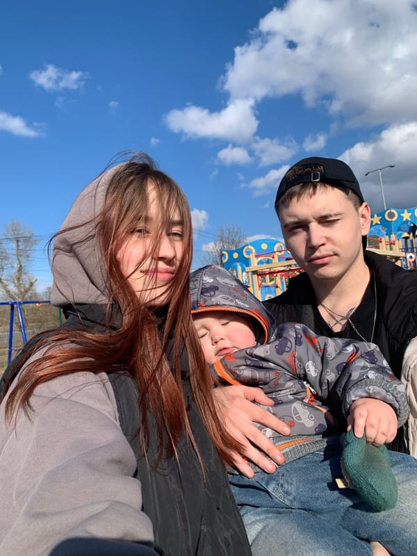 Family enjoys sunny playground visit in Фоки, Russia