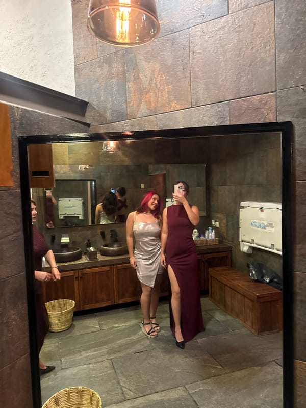 Formal evening celebration in San Andrés Cholula with dinner and socializing