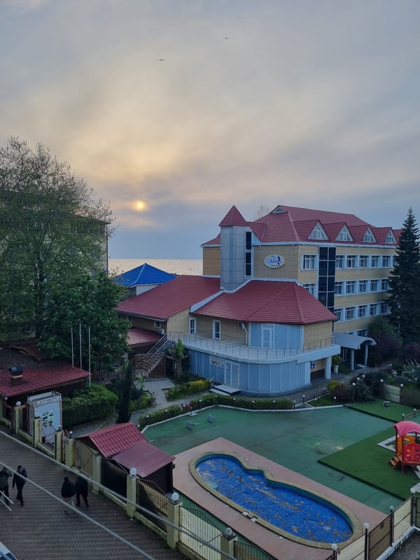 Golden hour captured at Sochi resort complex