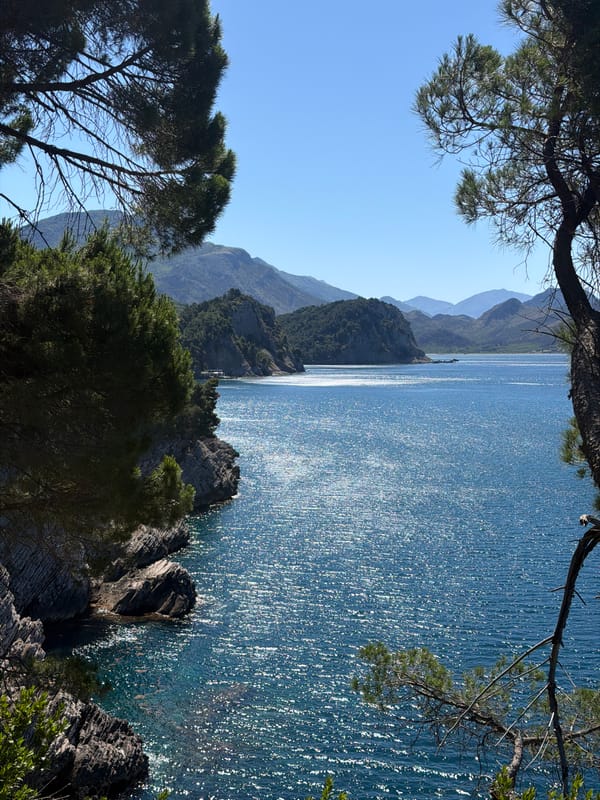 Sunny morning coastal scenes captured in Mirište, Montenegro