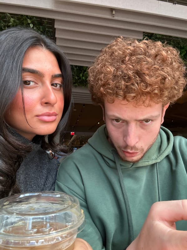 Couple documents Hudson Yards visit with selfies and shopping