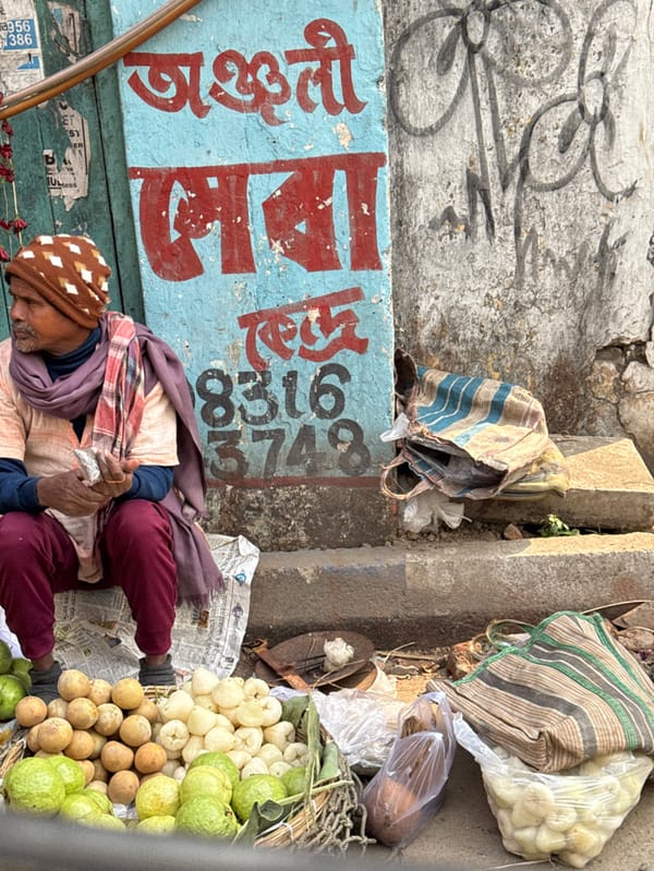 Early morning street vendor and car selfie captured in Kolkata