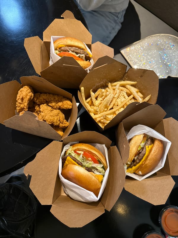 Late-night takeout food containers documented in Los Angeles