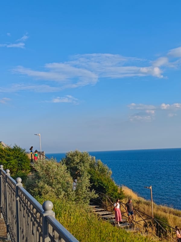 Anapa's Black Sea coast on a sunny summer afternoon