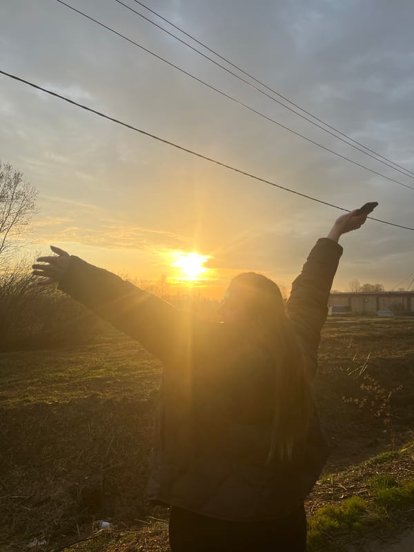 Golden hour photography session captured in rural Russia