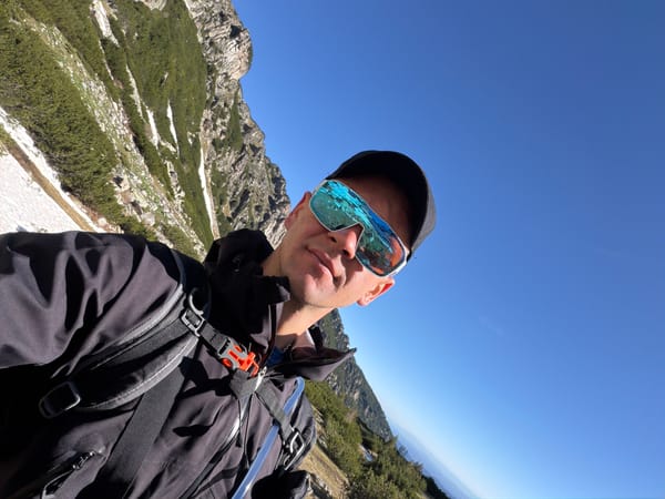 Tourist captures selfie on snowy Bulgarian mountain near Govedartsi
