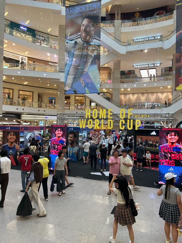 FIFA World Cup promotional displays observed across Kuala Lumpur malls