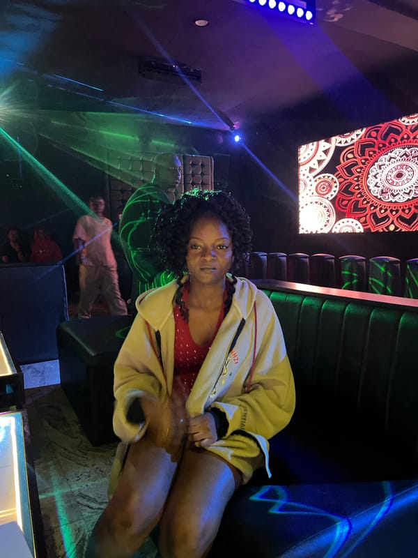 Women socialize at nightclub in Howayi, Nigeria