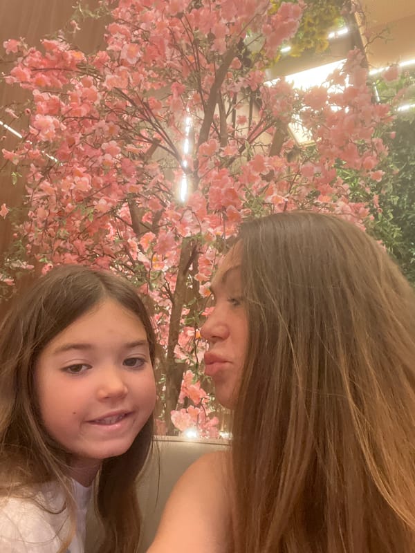 Family dines at Torreforta restaurant, captures multiple photos