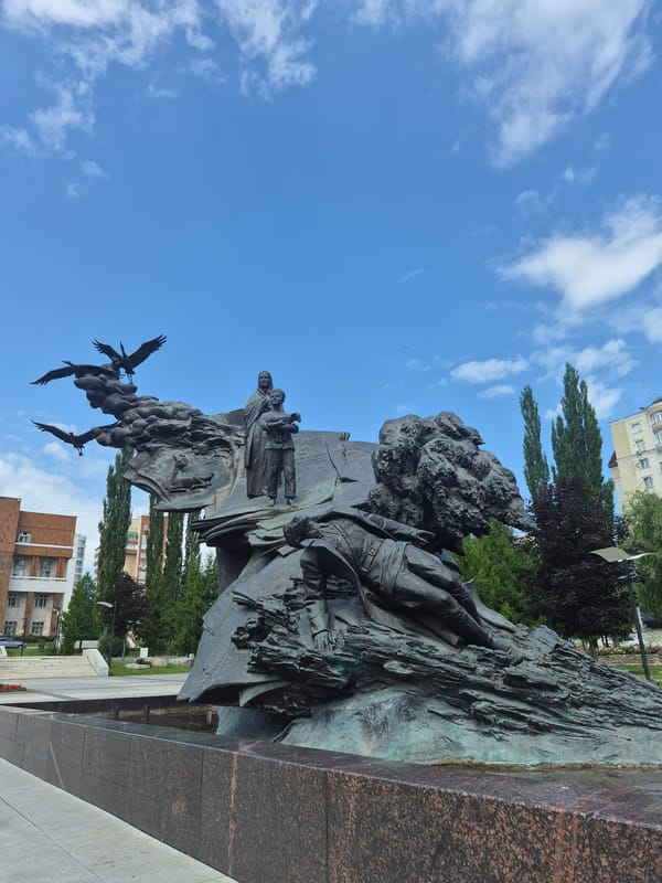 Summer morning tour of Ufa's monuments and public squares