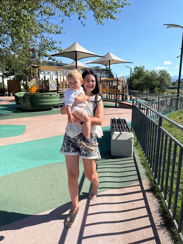 Sunny morning at Sochi's beachside playground and water park